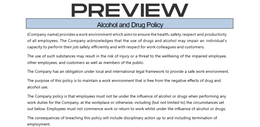 Alcohol and Drug Policy - Image 2