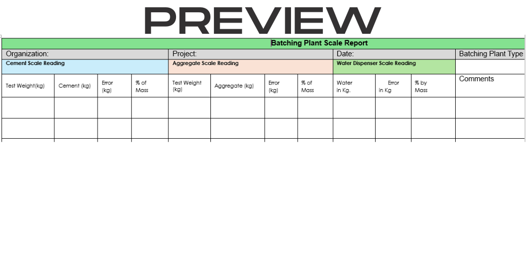 Batching Plant Scale Report - Image 2