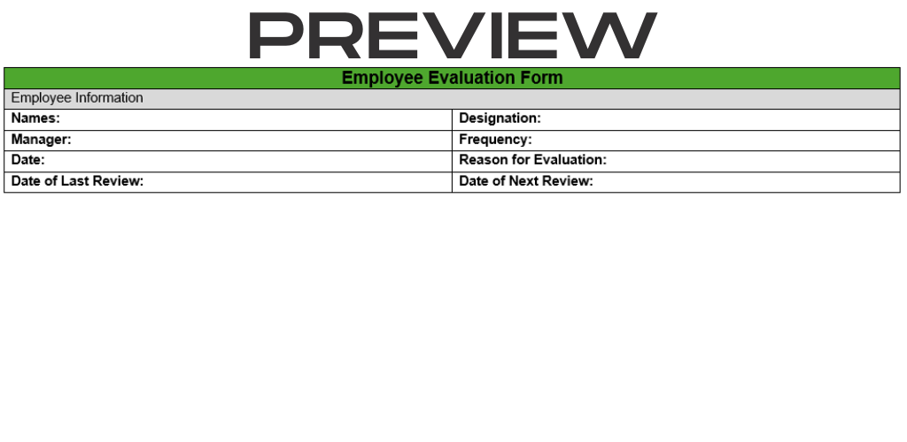 Employee Evaluation Form - template - Image 2