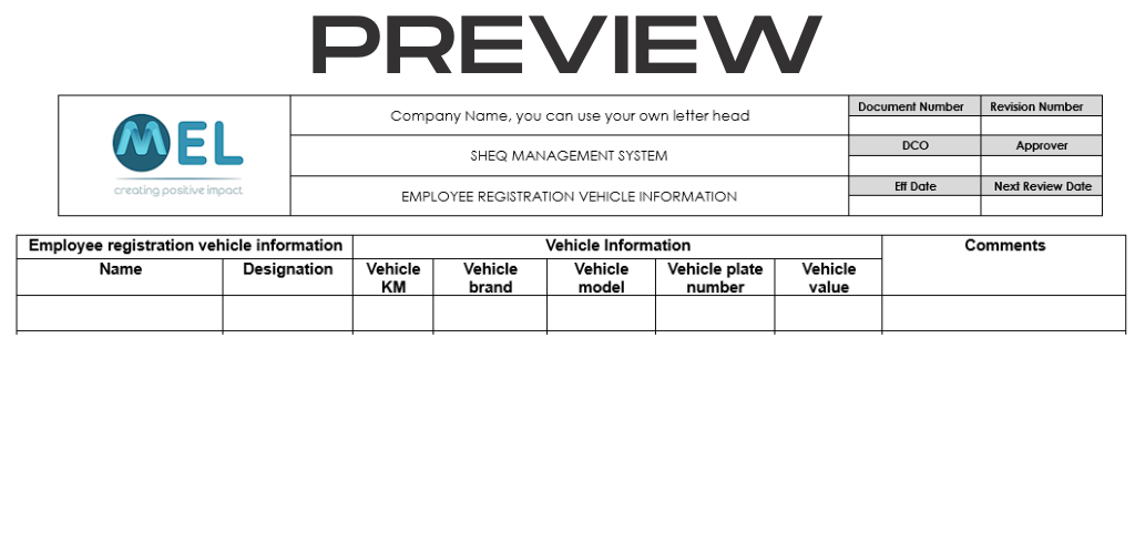 Employee Registration Vehicle Information - Image 2