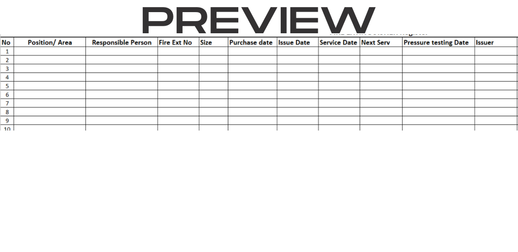 Fire Hydrant Inspection Register - Image 2