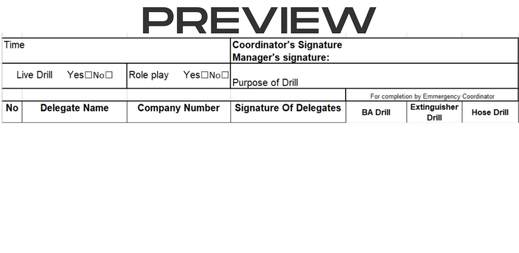 Fire Drill Register - Image 2