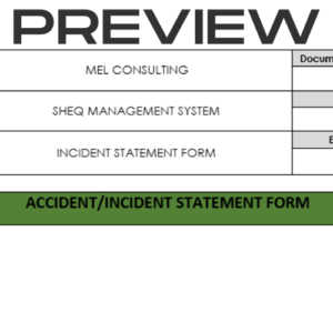 Incident Statement Form