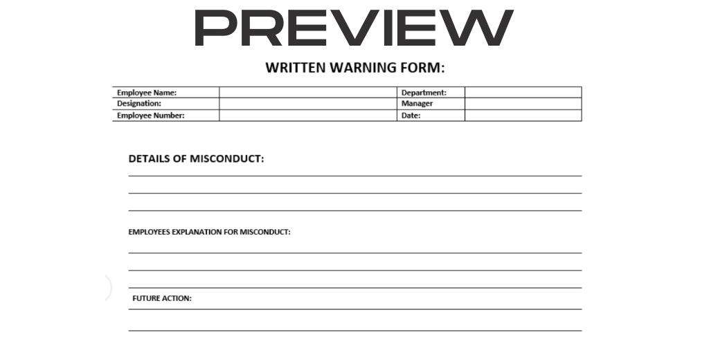 Written Warning Form - Image 2