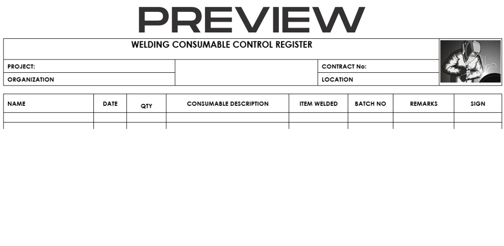 Welding Consumable Control Register - Image 2